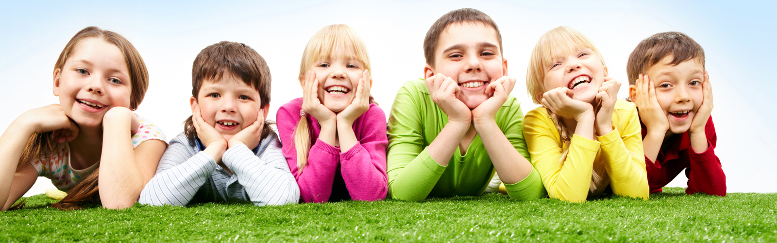 Kids with nice smile, dental care for kids and children